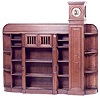 AN UNUSUAL OAK CLOCK BOOKCASE, French, 19th century,