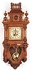WALNUT CASED BALCONY CLOCK, German, 19th century,