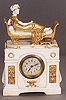 THURINGIA GERMAN PORCELAIN MANTLE CLOCK,