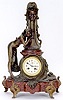 A FRENCH FIGURAL ART NOUVEAU MANTEL CLOCK.
