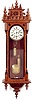 TWO-WEIGHT LONG CASE WALL CLOCK, German, 19th century;