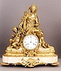 FRENCH GILT AND MARBLE MANTLE CLOCK, 19th century,