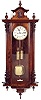 TWO-WEIGHT LONG CASE WALL CLOCK, German, c.1890;