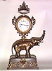 A FIGURAL BRASS ELEPHANT TABLE LAMP,