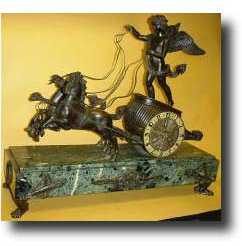 English marble figural clock c.1820 — Antique Clocks Price Guide