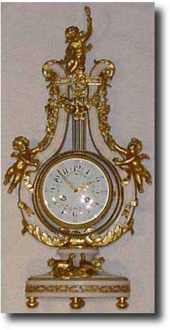 French Lyre shaped mantel clock, c1880 — Antique Clocks Price Guide