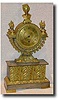 Ormolu and silver clock with fusee movement