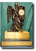 French bronze figural clock, c1820