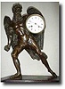 French bronze figural clock c1850