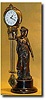 French Figural swinging arm Mystery clock c1880