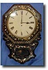 English drop dial clock, c1870