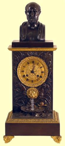Bronze waterfall clock. — Antique Clocks Price Guide