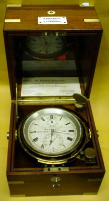 Ship s clock, 3 piece mahogany case, circa 1900 — Antique Clocks Price Guide