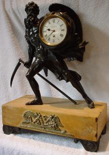 Bronze and ormolu case with sienna marble case. — Antique Clocks Price Guide