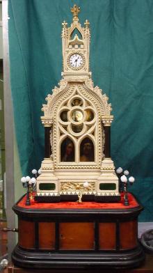Extraordinary Cathedral clock made between 1891 and 1899 with 4 sided turret clock by Lenzkirch — Antique Clocks Price Guide