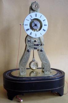 French skeleton/alarm by Victor Athanase Pierret, c. 1850 — Antique Clocks Price Guide