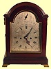 A small mahogany bracket clock with verge escapement,