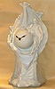 Remarkable porcelain clock, 28" high, designed by Max Blondat,