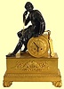 Bronze and ormulu clock.