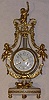 White marble and ormolu lyre clock