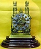 Fine double fusee skeleton striking on a gong,