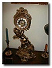 French gilded spelter figural clock, c.1900