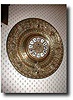 French embossed brass gallery wall clock, circa 1895