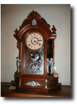Gilbert Clock Co. Figural Mantel Clock, the "Occidental", c.1880 — Antique Clocks Price Guide