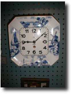 German Hamburg American Porcelain Kitchen Plate Wall Clock, circa 1925 — Antique Clocks Price Guide