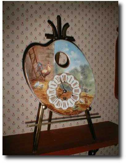 French Artist's Palette Clock c. 1889 — Antique Clocks Price Guide