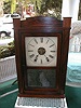 Gilbert 8-day column and splat mantel clock.