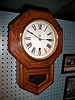 Time only 8-day schoolhouse clock with octagon top.