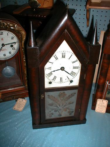Brewster &amp; Ingrahams 8-day steeple clock. — Antique Clocks Price Guide