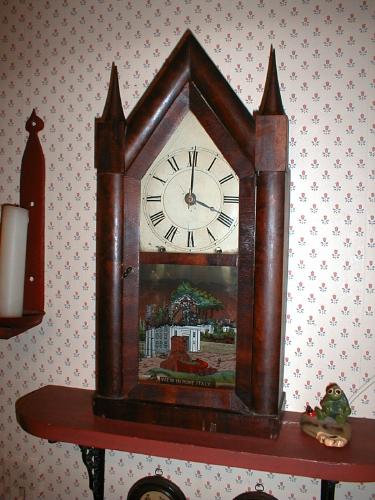 Sharp Gothic doublke fusee steeple clock. — Antique Clocks Price Guide