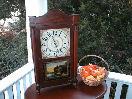 William Leach mantle clock with 30-hour wood works — Antique Clocks Price Guide