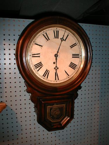 E. Ingraham Clock Company 8-day wall clock named the DEW DROP. — Antique Clocks Price Guide