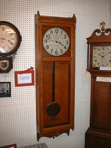 Eight-day Wall Regulator with Canadian Railroad Dial design. — Antique Clocks Price Guide