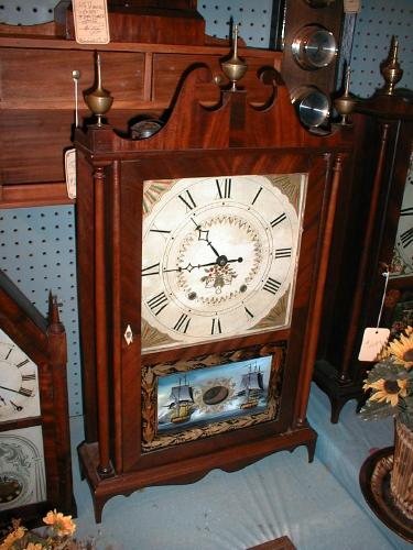 30-hour wooden works shelf clock. — Antique Clocks Price Guide
