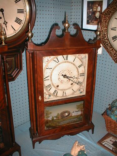 Ca 1928 pillar and scroll mantle clock by Samuel Terry, Brother of Eli Terry, Sr. — Antique Clocks Price Guide