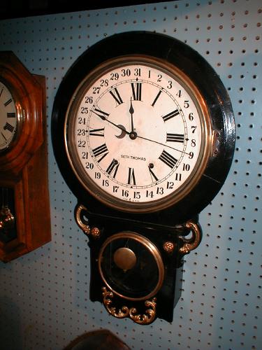 The 'RIO' by Seth Thomas-8-day wall clock with calendar. — Antique Clocks Price Guide