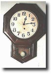 Ansonia Schoolhouse Drop Trunk Clock, c. 1885 — Antique Clocks Price Guide
