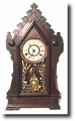 New Haven Clock Co. walnut parlor clock, c. 1881 — Antique Clocks Price Guide