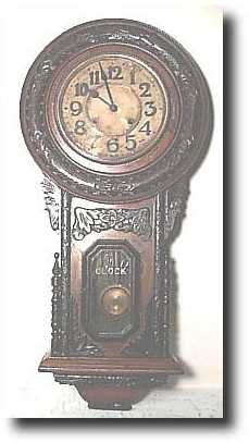 c. 1890, Drop Trunk Wall Clock — Antique Clocks Price Guide