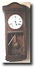 Wall clock with etched glass, c. 1900