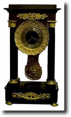 French Marble Portico Clock — Antique Clocks Price Guide