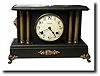 Waterbury Black Mantle Clock