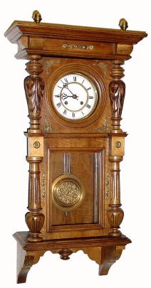 C.1890, German, Spring driven wall regulator, 8-day time and strike, in a walnut case, changed movement. — Antique Clocks Price Guide