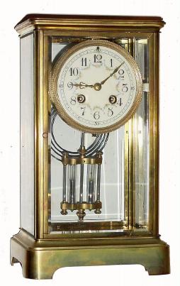 C.1910, French, Marti and Cie. 4-glass crystal with fancy dial bearing floral garlands. — Antique Clocks Price Guide