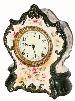 C.1910, Ansonia ÓWINNEPEGÒ, porcelain china clock, 8-day time and gong strike with solid porcelain dial. — Antique Clocks Price Guide