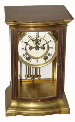 C.1914 Ansonia Clock Co., ÓRoyÒ, 8-day time/strike crystal regulator. — Antique Clocks Price Guide
